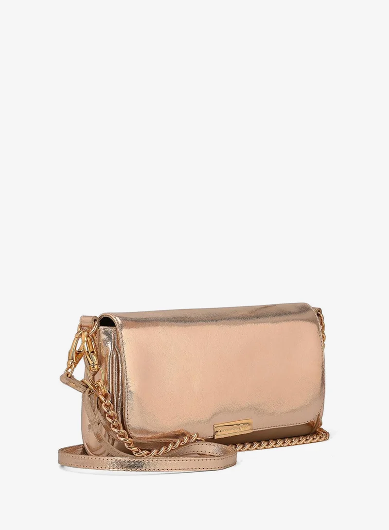 Golden Gold Baguette Bag