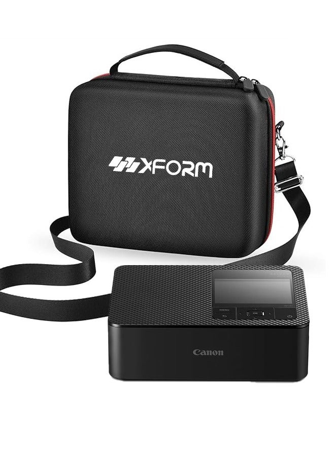 Canon SELPHY CP1500 Compact Portable Photo, Printer Photos, Collages and Stickers | Wi-Fi & Direct printing | Smart Devices Bundle with Xform Hard Case | Black - Image 1