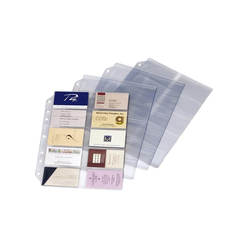 TOPS Cardinal Poly Business Card Refill Page 10Pack 7860 000 - Image 2