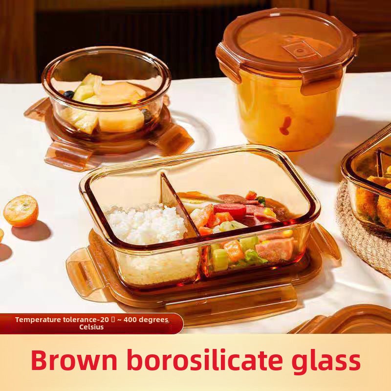 Rectangular Glass Lunch Box Microwave Safe High Boron Silicon Tea 