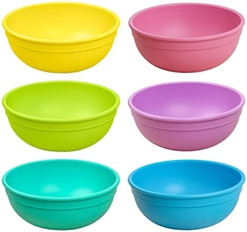 RePlay Made in USA 20 Oz Reusable Plastic Bowls Pack of 6  Dishwasher and Microwave Safe Bowls for Snacks Cereals and Everyday Dining  Durable Toddler Bowl Set 475 x 475 x 2  Sorbet - Image 2