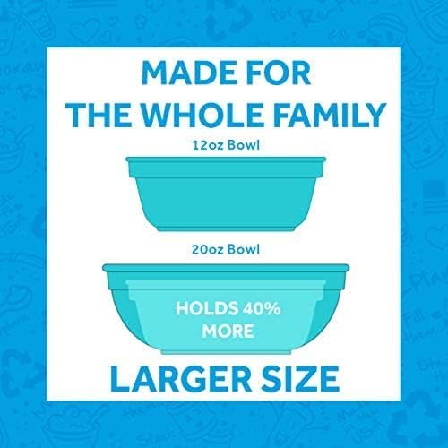 RePlay Made in USA 20 Oz Reusable Plastic Bowls Pack of 6  Dishwasher and Microwave Safe Bowls for Snacks Cereals and Everyday Dining  Durable Toddler Bowl Set 475 x 475 x 2  Sorbet - Image 4
