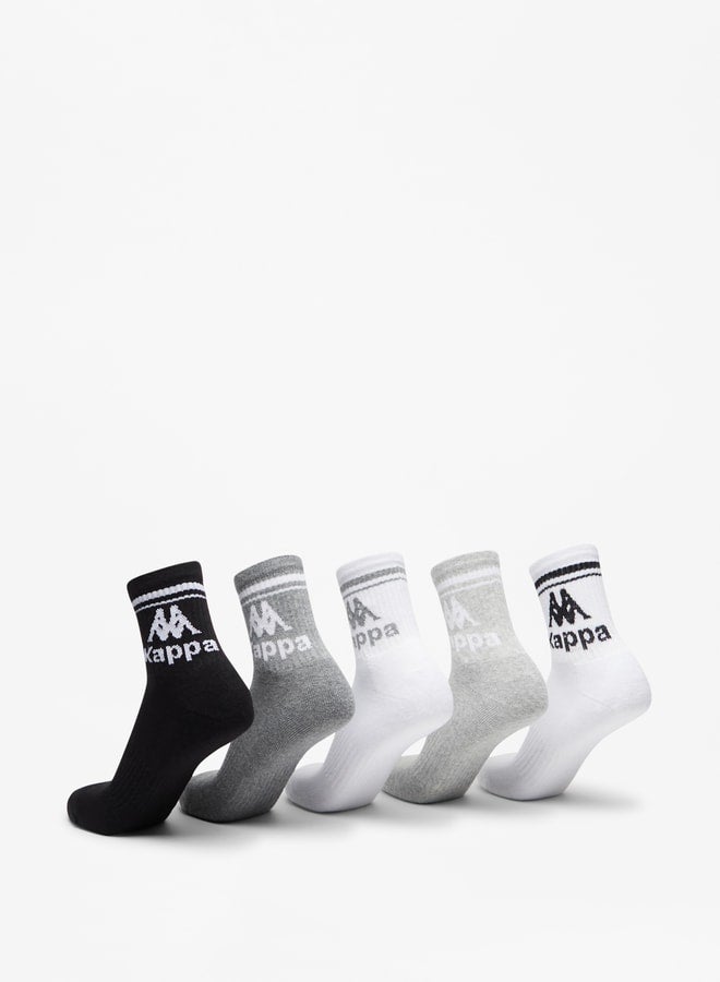 كابا جوارب نسائية بطبعة شعار، طول الكاحل، مجموعة من  قطع - Image 2