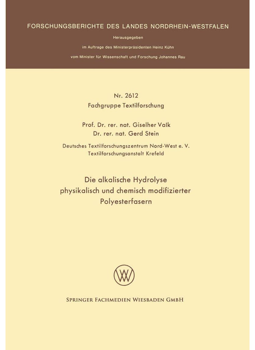 Die Alkalische Hydrolyse Physikalisch Und Chemisch Modifizierter Polyesterfasern 