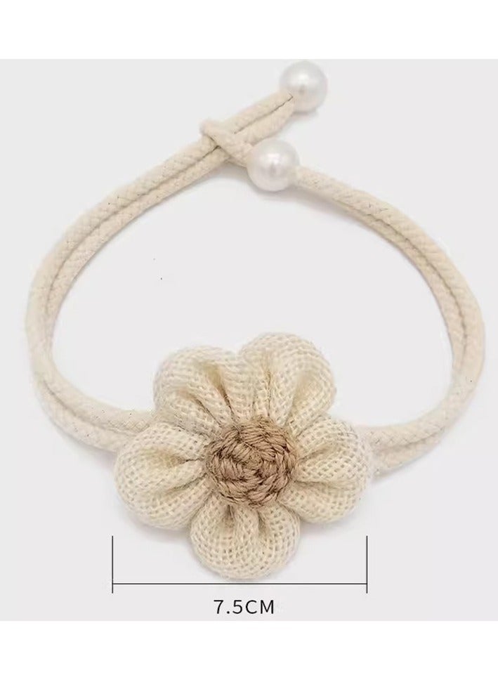 Modern MinimalistCurtain Strap Set With Adjustable Cute Flower Storage Straps And Fixed Decorations(1 Pair)  - Image 3