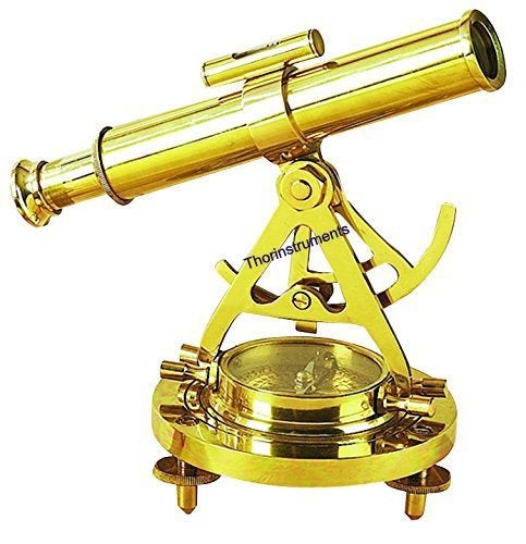 Alidade Telescope with Compass Nautical Antique Brass Marine Collectible Rustic Vintage Home Decor Gifts