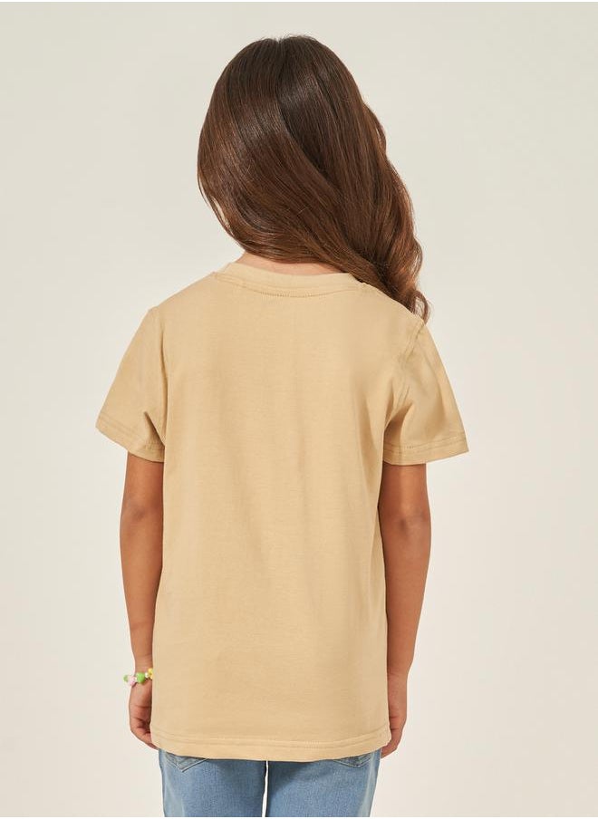 Styli Slogan Print Round Neck T-Shirt  - Image 4