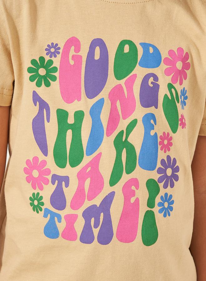 Styli Slogan Print Round Neck T-Shirt - Image 3