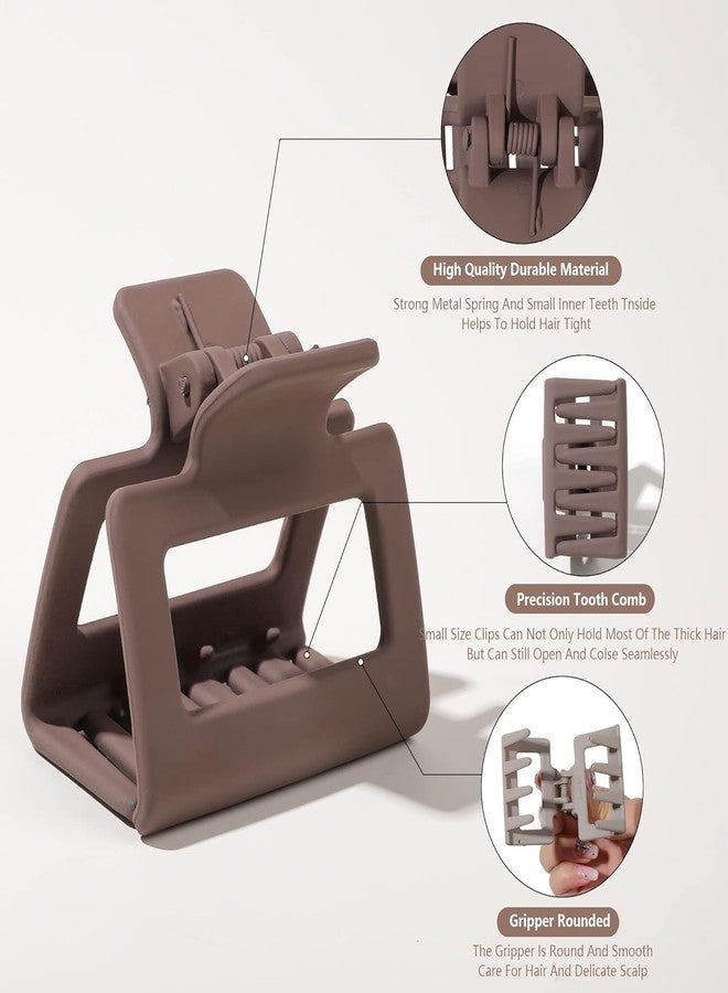 ويسكيت مشابك شعر كبيرة من WHISKET للنساء ذوات الشعر الخفيف والكثيف والمجعد، مشابك موز كبيرة غير لامعة، مشابك فك قوية التثبيت، ألوان متعددة (عبوة من 4 قطع) (مشابك شعر صغيرة على شكل ذيل حصان) - Image 5