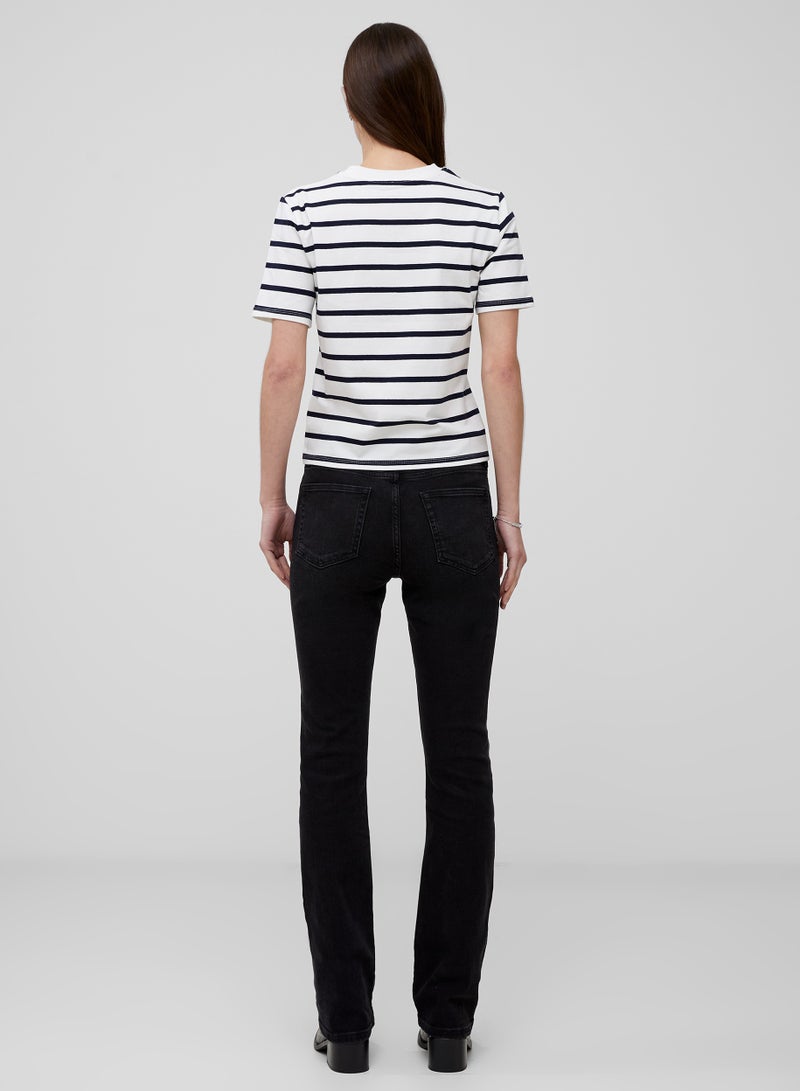 French Connection Rallie Cotton Stripe Short Sleeve T-Shirt - Image 5