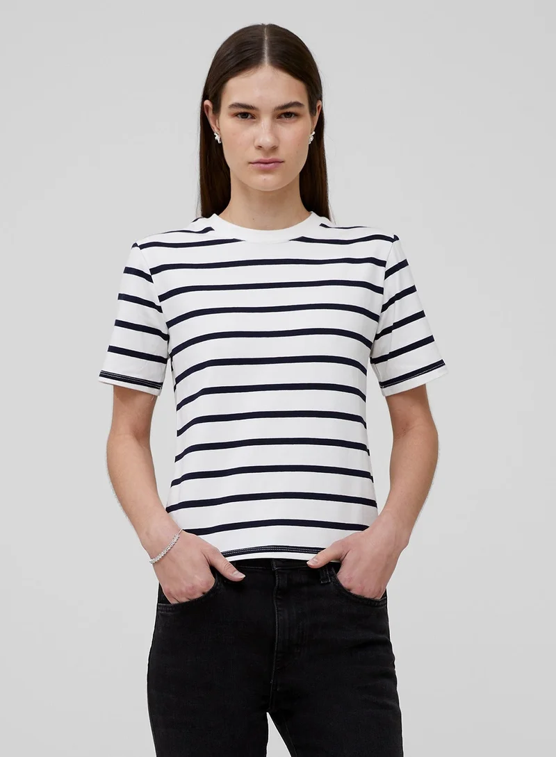 French Connection Rallie Cotton Stripe Short Sleeve T-Shirt