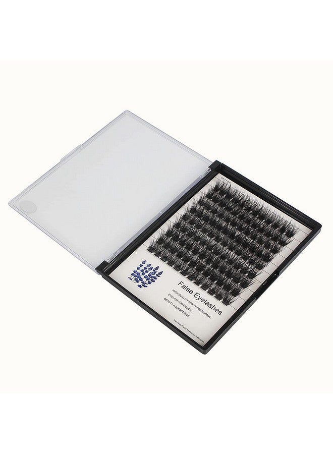 Hannahool Large Tray D Curl Handmade Thick Base Natural Long Individual False Eyelashes Dramatic Cluster Lashes Makeup Full Volume Eye Lashes Extensions Wide Stem (14Mm) - Image 4