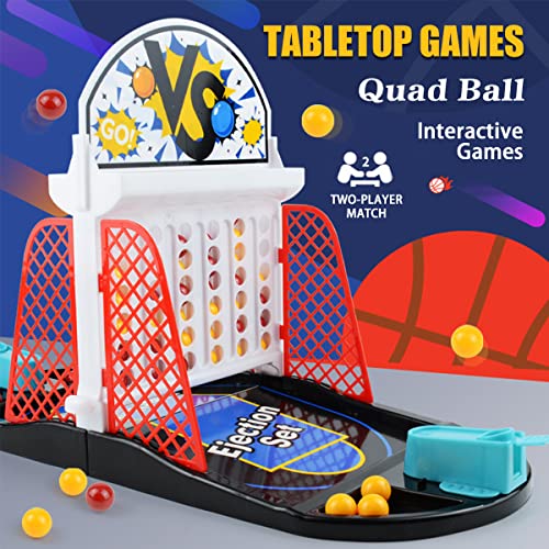 KEJIH Tabletop Basketball Bouncing Ball ToyBasketball Board Game2 Player Arcade GameIndoor Fun Bouncing Pinball for Kids AdultsArcade Basketball Game2 Player Versus ToyIdeal Toy for Boys Girls - Image 5