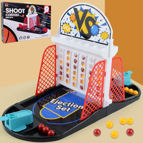 KEJIH Tabletop Basketball Bouncing Ball ToyBasketball Board Game2 Player Arcade GameIndoor Fun Bouncing Pinball for Kids AdultsArcade Basketball Game2 Player Versus ToyIdeal Toy for Boys Girls - Image 1