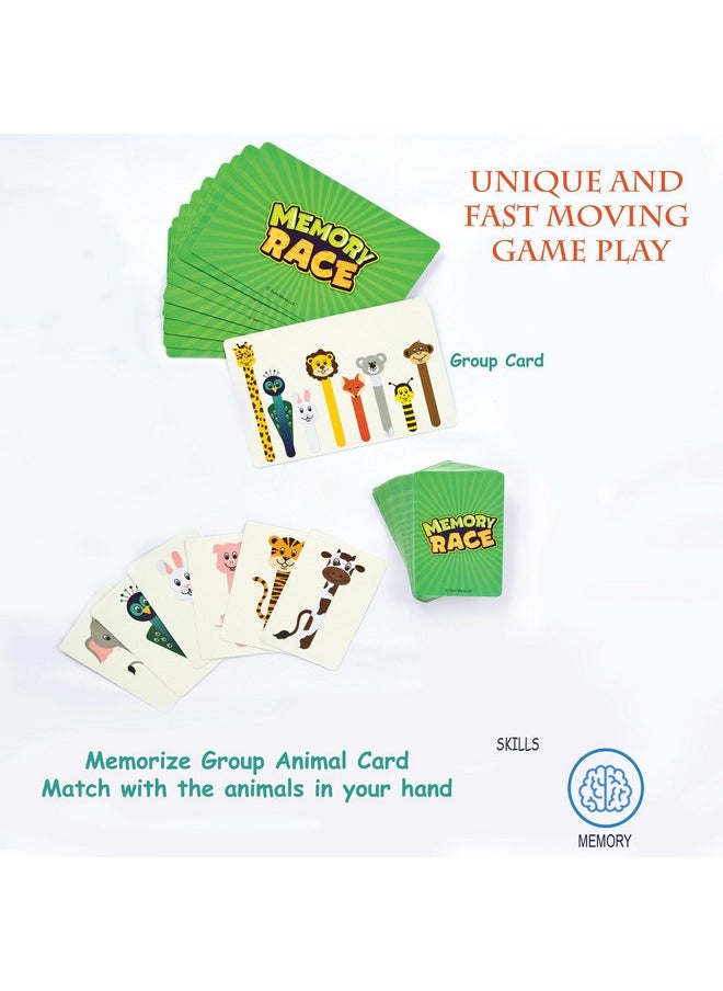 Trunk Works - Trunk Works Memory Race Card Game | Educational | Family Fun | Matching | 5+ Yrs - Image 1