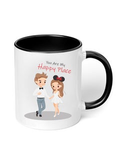 PRINTSHOP4ME Happy Valentine Day with a Black Two-Tone Coffee Mug - Perfect for Couples - Gift for Your Loved One - Gifts for Him Husband - Dad - Boyfriend on Valentines Day  - Image 5
