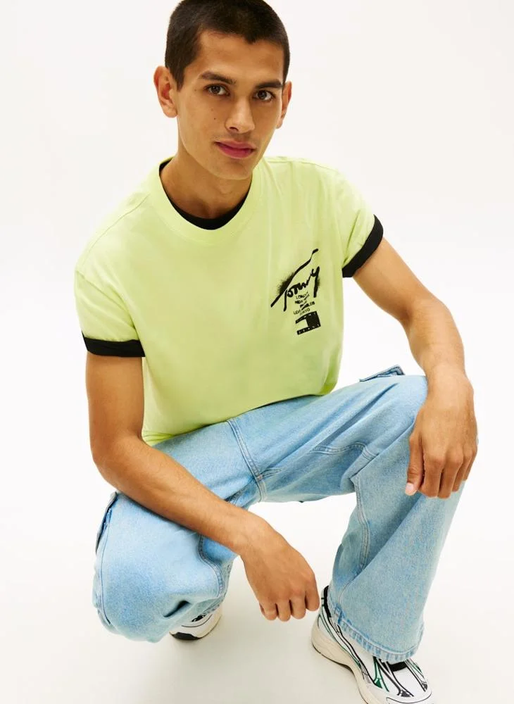 TOMMY JEANS  Signature Back Logo Jersey T-Shirt for Men | Best Price UAE