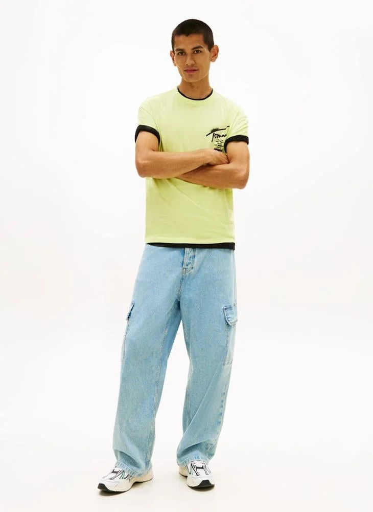 TOMMY JEANS  Signature Back Logo Jersey T-Shirt for Men | Best Price UAE