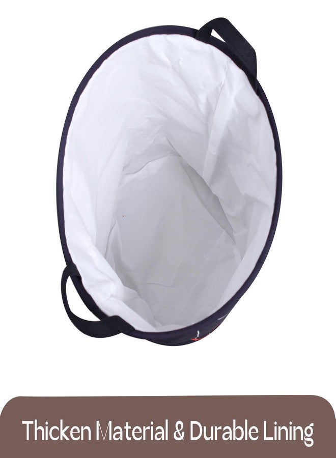 BBSET Basketball Boys Laundry Basket with Lining Kids Round Black Basketball Laundry Hamper Clothes Storage Bin Basket Organizer for Boy Room Decor - Image 2
