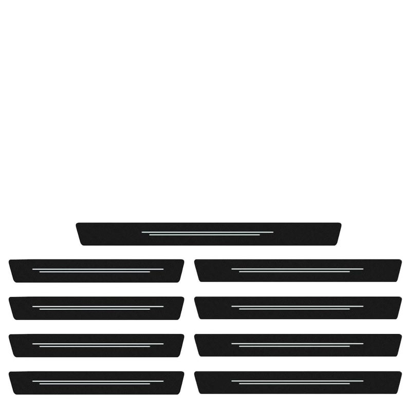 KPFILEH Car Door Sill Protector Carbon Fiber AntiScratch Threshold Strips Stickers Waterproof Trunk Door Entry Edge Guard Universal Automotive Exterior Decoration AccessoriesWhite8PCS - Image 3
