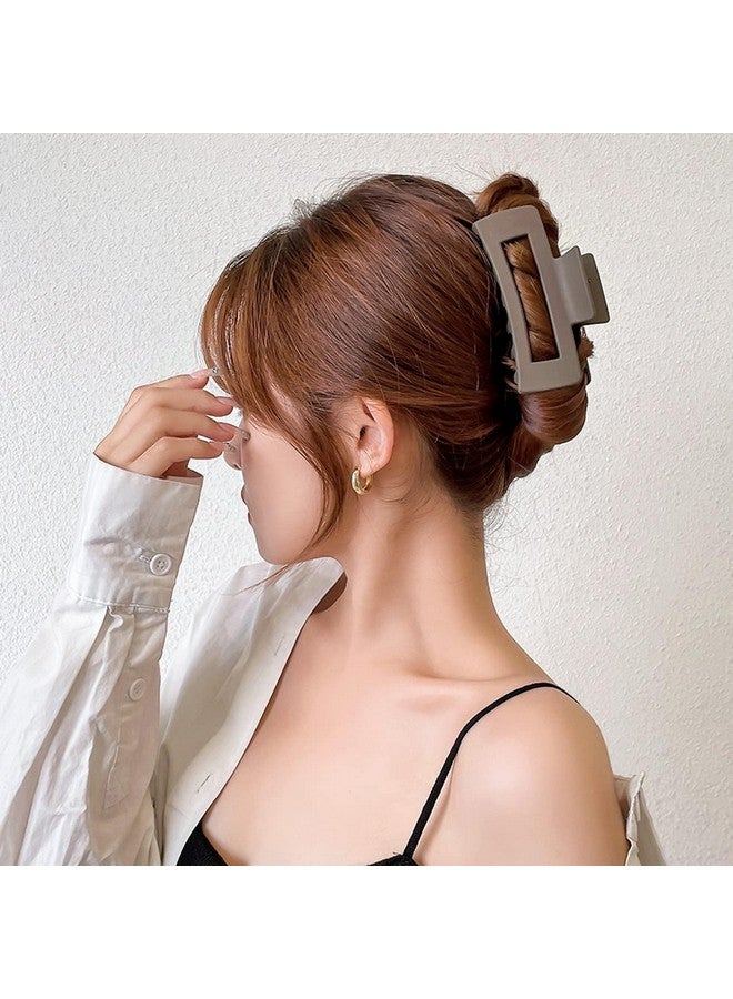 WHISKET - Large Hair Claw Clips for Women Thin Thick Curly Hair, Big Matte Banana Clips,Strong Hold jaw clips,Multi Colors (Pack Of 4) (Big Pony Claw Clips) - Image 4