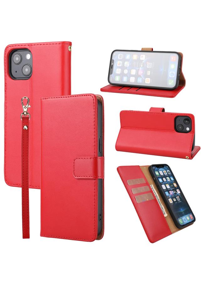 زبون جراب لهاتف iPhone 13 mini مصنوع من جلد البقر الطبيعي المنسوج البسيط - Image 1