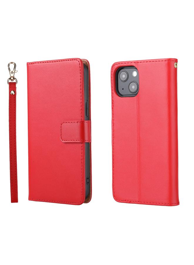 زبون جراب لهاتف iPhone 13 mini مصنوع من جلد البقر الطبيعي المنسوج البسيط - Image 2