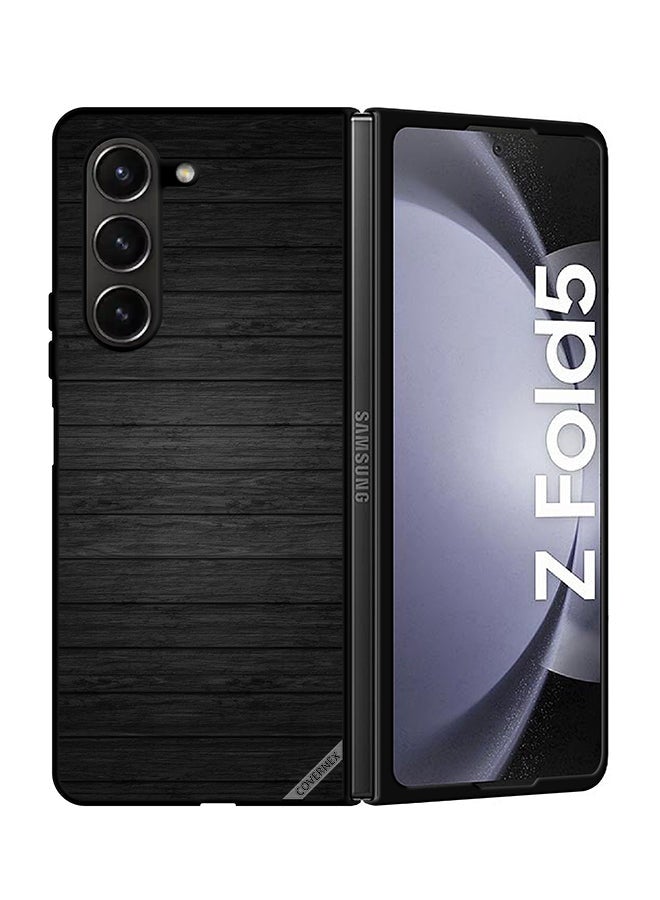 Covernex Protective Case Cover For Samsung Galaxy Z Fold 5 Dark Wooden Pattern - Image 1