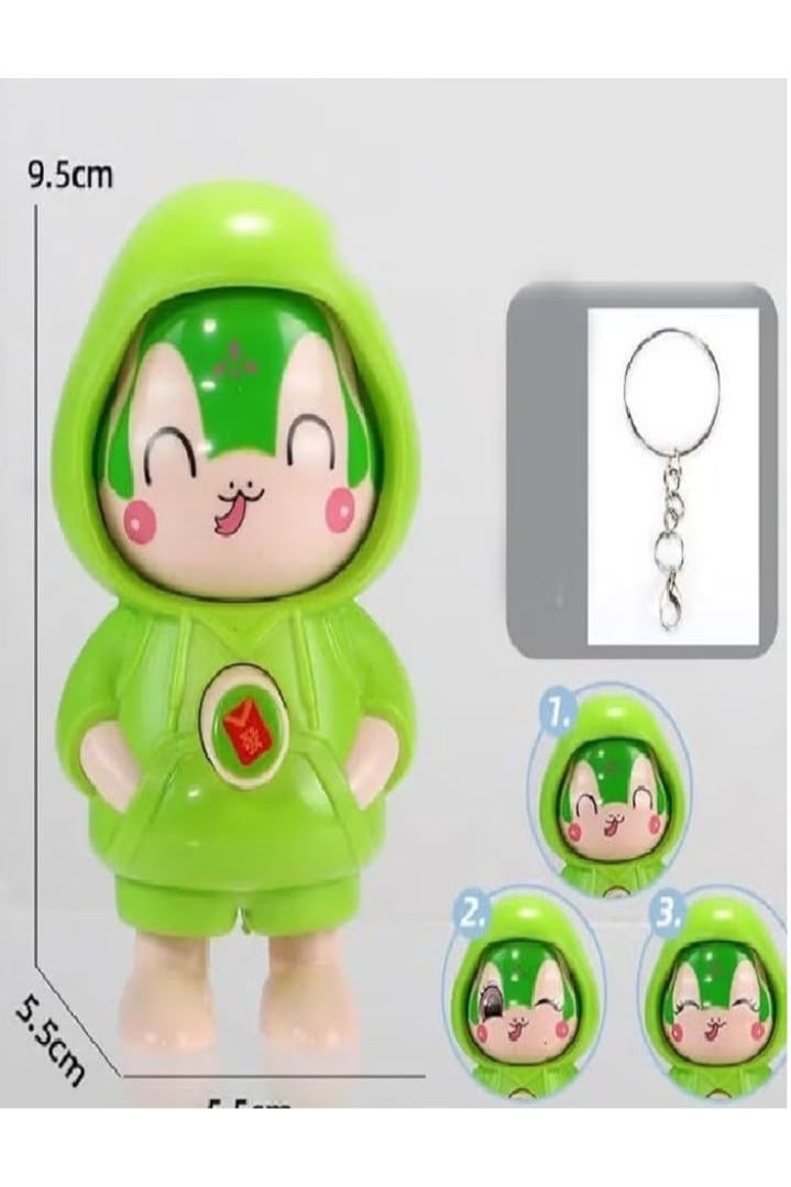 Face Changing Toy Key Holder Cartoon Character Keychain for Gift and Decor Purpose  - Image 1