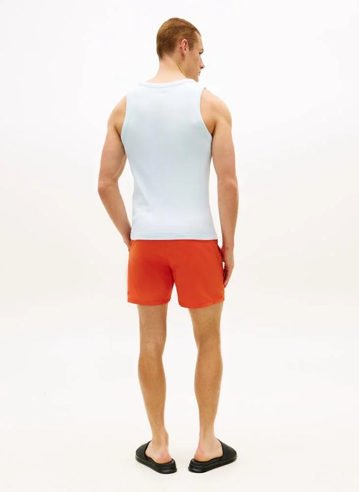 تومي هيلفيغر Logo Embroidery Ribbed Tank Top