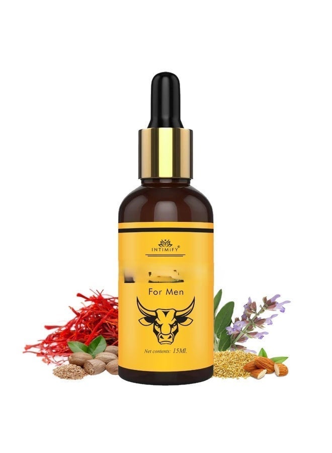 INTIMIFY زيت تدليك أيورفيدي للرجال من إنتيميفاي، 15 مل - Image 1