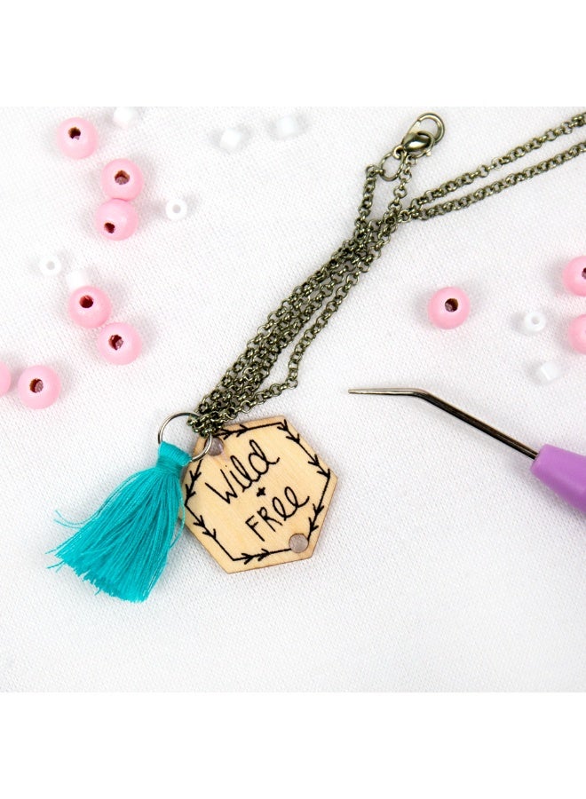 STMT D.I.Y. Wooden Charm & Tassel Jewelry Craft Kit - Image 3