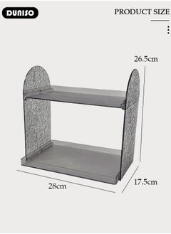 DUNISO 2-Tier Countertop Organizer, Acrylic Bathroom Organizer Countertop Vanity Organizer, Kitchen Spice Counter Organizers, Standing Vanity Tray for Bathroom Organization and Decor  - Image 4
