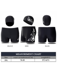 YUKE 6Pcs Swimming Equipments Set, Included Swim Cap, Swimming Trunks, Swimming Goggles, Nose Clip, Earplugs and Storage Bag, Swimming Suit for Men  - Image 4