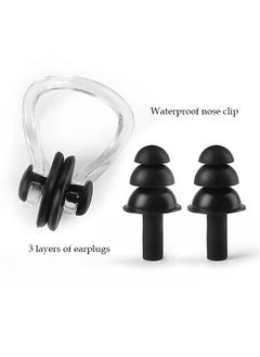 YUKE 6Pcs Swimming Equipments Set, Included Swim Cap, Swimming Trunks, Swimming Goggles, Nose Clip, Earplugs and Storage Bag, Swimming Suit for Men  - Image 5