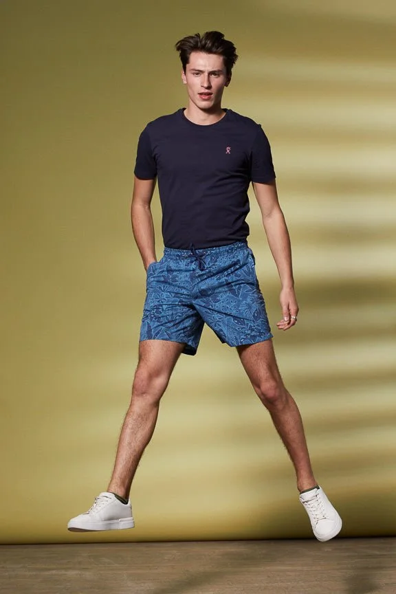 Vicomte A. Malone Dark Navy Floral Swimshorts