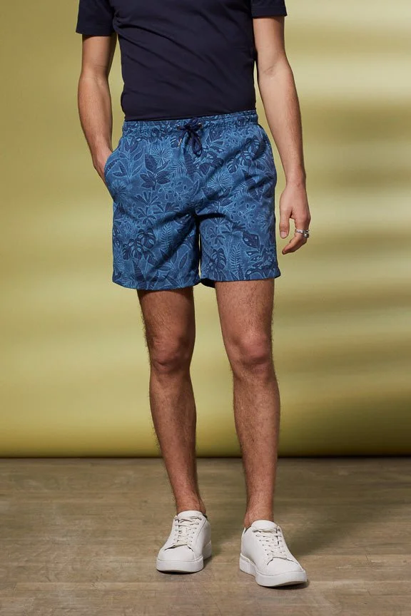 Vicomte A. Malone Dark Navy Floral Swimshorts