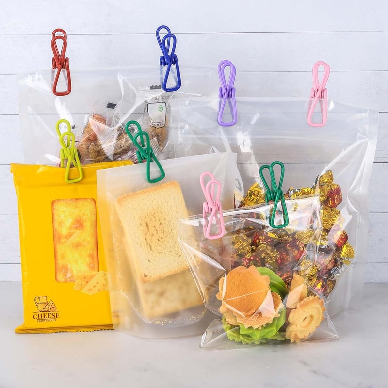 30pcs Chip Clips, 2.2 inch Bag Clips, Small Metal Clothes Pins, Colored - Image 5