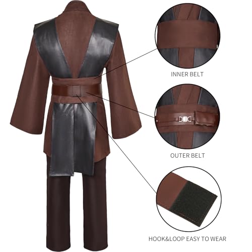 ClSSTEV Tunic Costume Mens Halloween Cosplay Costume Tunic Robe Full Set - Image 4