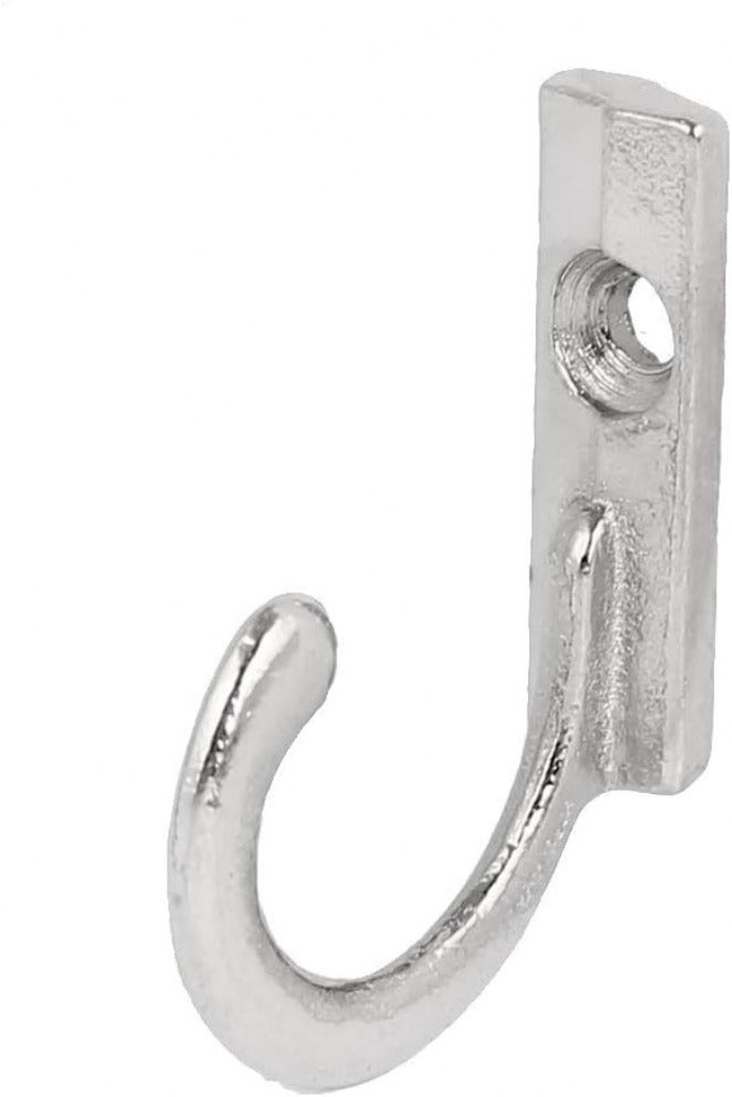 Aexit Robe Coat Nails, Screws & Fasteners Hat Single Hanger Hook Silver Tone 28mm x 6mm x Picture Hangers 22mm 80PCS - Image 2