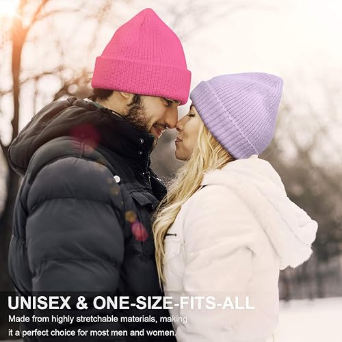 NORTHWIND Winter Cap for Men, Winter Cap for Women, Beanie Cap for Men, Woolen Cap for Man, Woolen Cap for Women, Beanie Cap for Woman, Winter wear (Pink) - Image 4