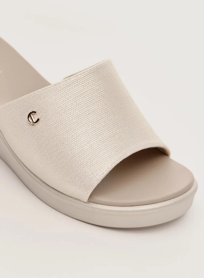 Le Confort Women Solid Slip-On Sandals with Wedge Heels