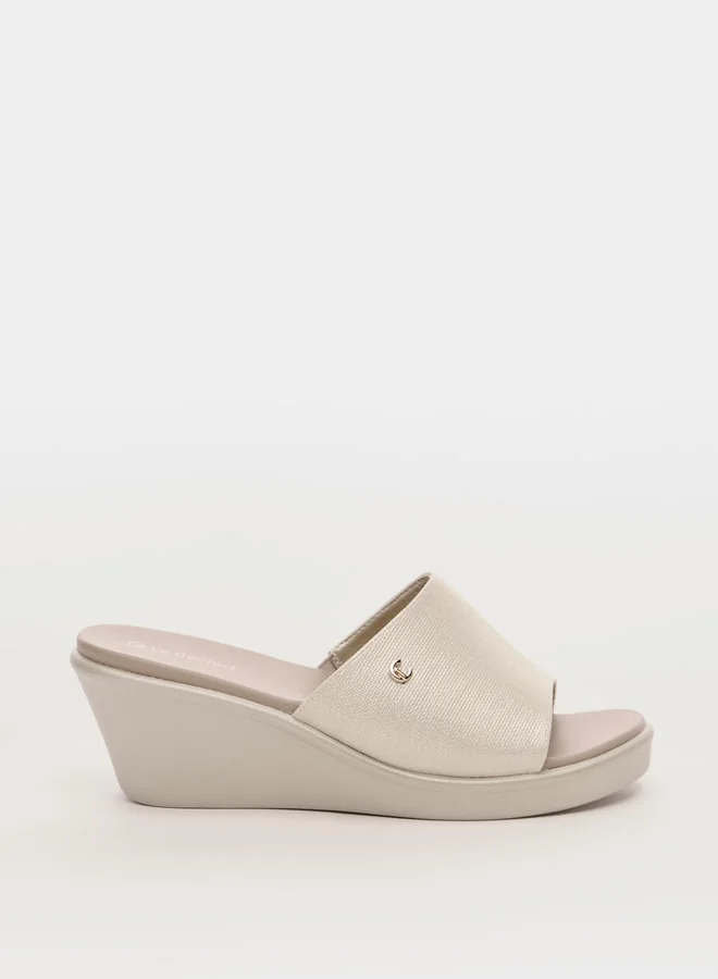 Le Confort Women Solid Slip-On Sandals with Wedge Heels