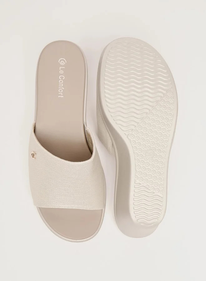 Le Confort Women Solid Slip-On Sandals with Wedge Heels