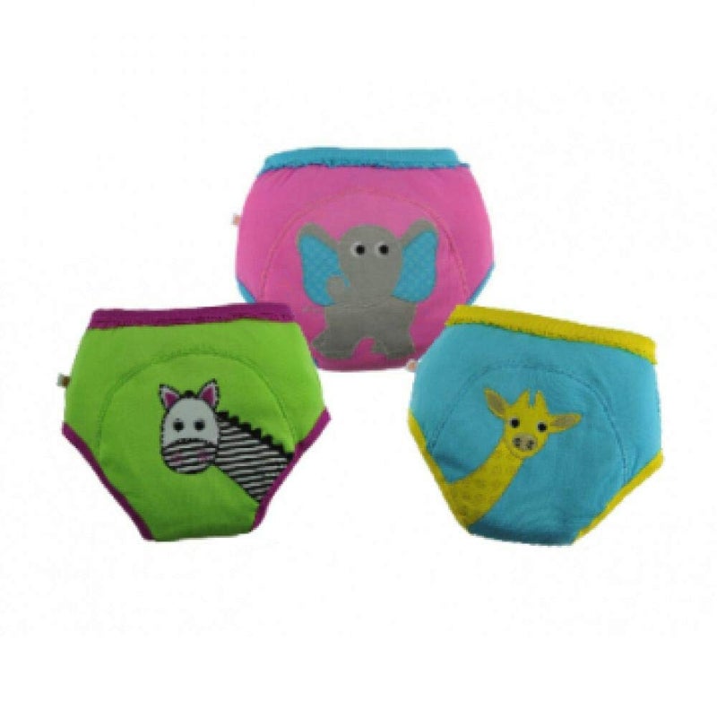 Girls 3 Piece Organic Training Pant Set Safari Friends 3T4T