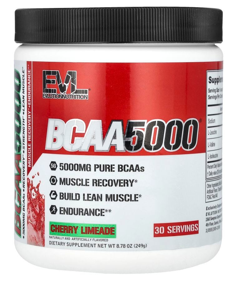 EVLUTION NUTRITION BCAA5000® Cherry Limeade 8.78 oz (249 g)