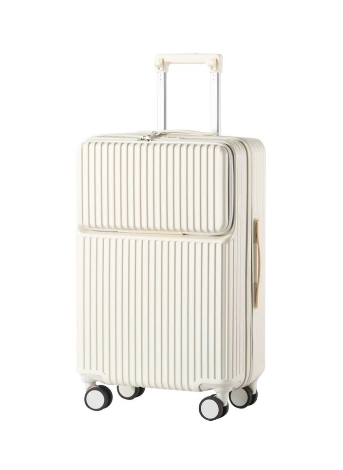 Generic - 20/24 Inch Carry On Luggage Upright Front Opening Suitcase Luggage with Wide Handle Durable PC Hardside Travel Suitcases Rolling Luggage - Image 1