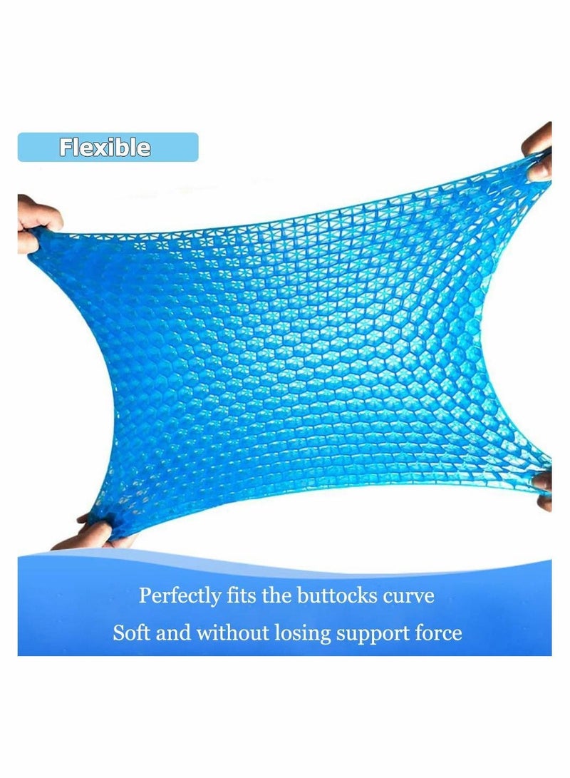 Gel Seat Cushion Double Thick Egg with Non slip Cover, Coccyx for Back u0026 Sciatica Pain Office chair Car Honeycomb Breathable Design, Durable, Portable - Image 4