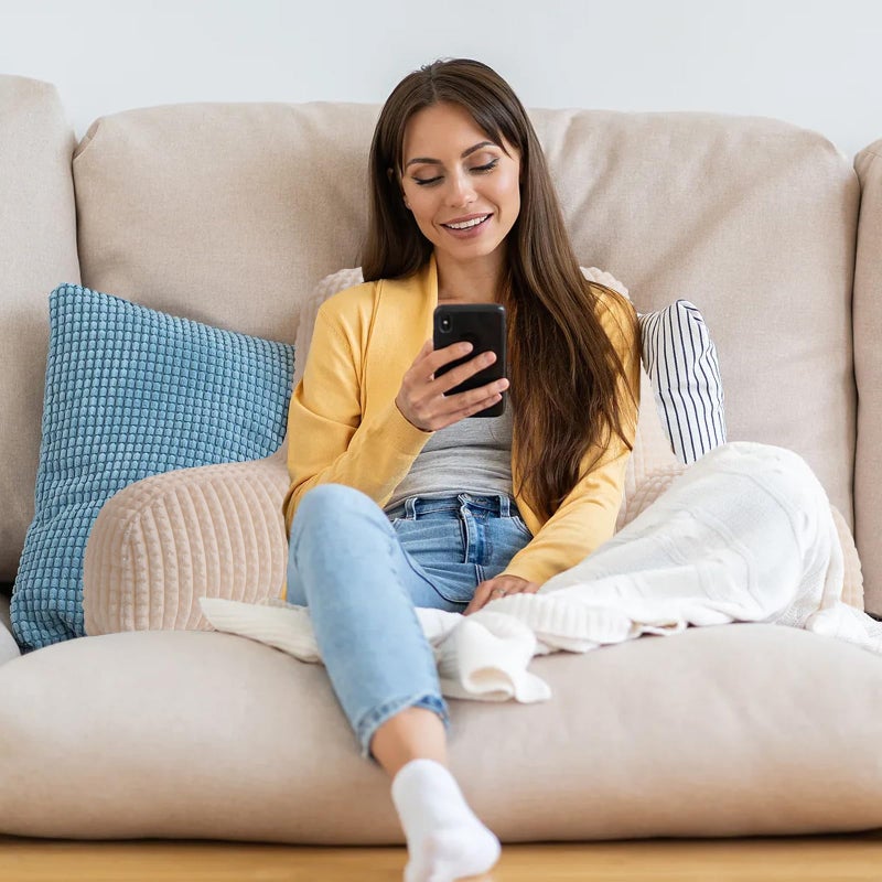 A Nice Night Reading Pillow Bed Wedge Large Adult Children Backrest with Arms Back Support for Sitting Up in Bed/Couch for Lounging Bedrest,Waffle Stereoscopic Design,Ivory - Image 3