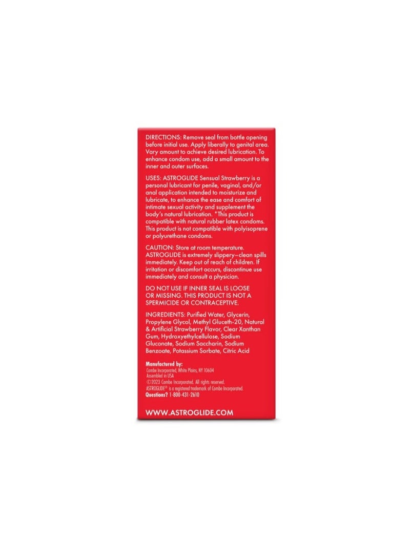 Astroglide Strawberry 2.5 oz (74 ml) Water Soluble Lubricant Jelly - Image 2